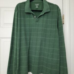 Van Heusen Flex Classic Fit Forest Green Grid Polo Shirt Men’s XXL
